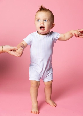 Light Blue Stripe | Baby Shorties Rashguard (Unisex)