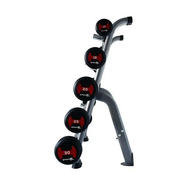 GymGear 10 to 30kg Rubber Barbell Set (5 Barbells in 5kg increments), Rowing Machines, Weightlifting chalk, Sleds