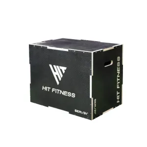 Limited Edition Hit Fitness 3 in 1 Wooden Plyometric Box | Black Built to Impress, Weightlifting chalk, Neoprene Dumbbells, Boxing,MMA