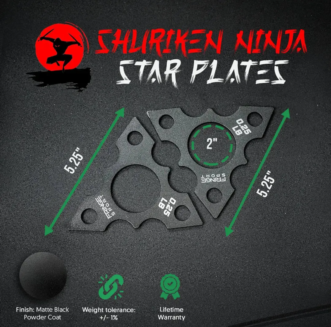 Shuriken Fractional Plate Pairs (0.25lbs), Mats,Flooring, Air,Magnetic Rowers, Weighted Vests