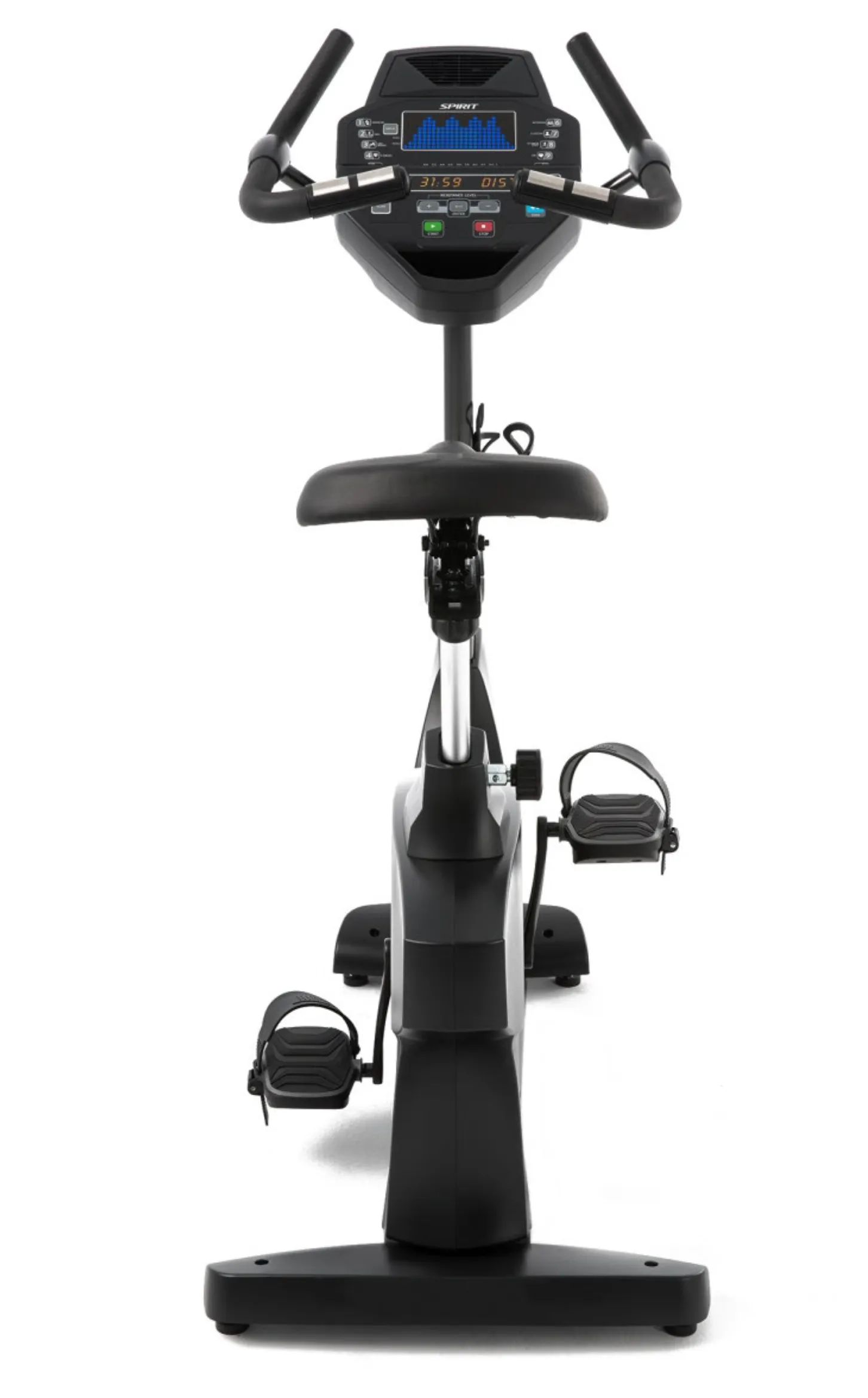 Spirit Fitness CU800 Upright Bike, Exercise Bikes, Jump Ropes, Mini trampoline rebounder