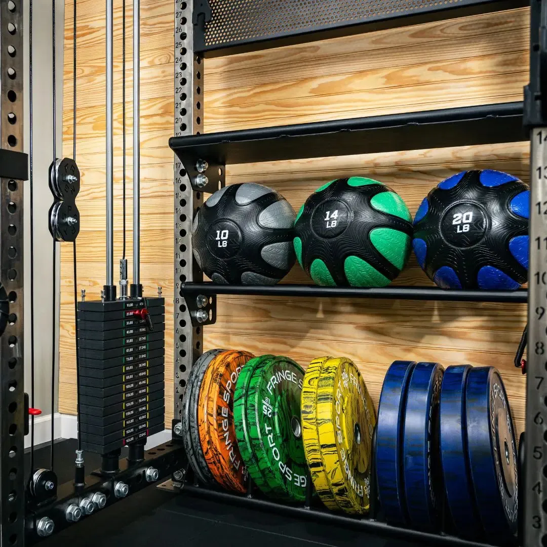 Dumbbell Storage Shelf, Kids trampoline, Calorie burn tracker