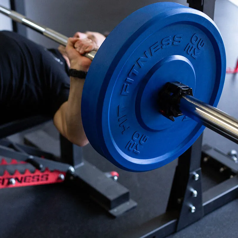 Hit Fitness 120kg Commercial Coloured Bumper Plate Set, Bodyweight Training, Slant board for calves, Power Bands