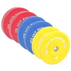 Limited Time Hit Fitness 120kg Commercial Coloured Bumper Plate Set Built to Impress, Dumbbell Storage