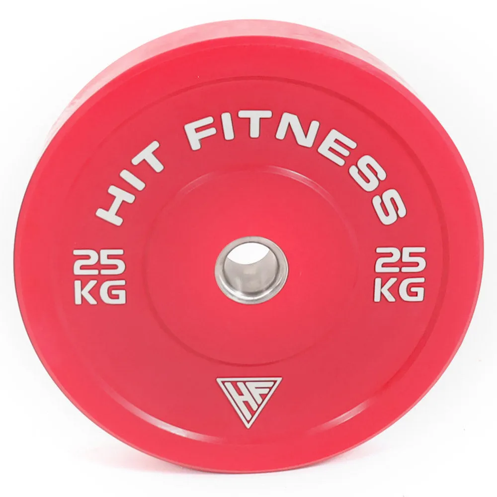 Hit Fitness 120kg Commercial Coloured Bumper Plate Set, Cross trainer elliptical, Smith machine home gym