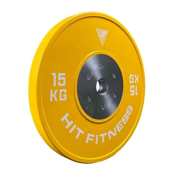 Hit Fitness Olympic Competition Bumper Plate | 15kg, Yoga wheel for back