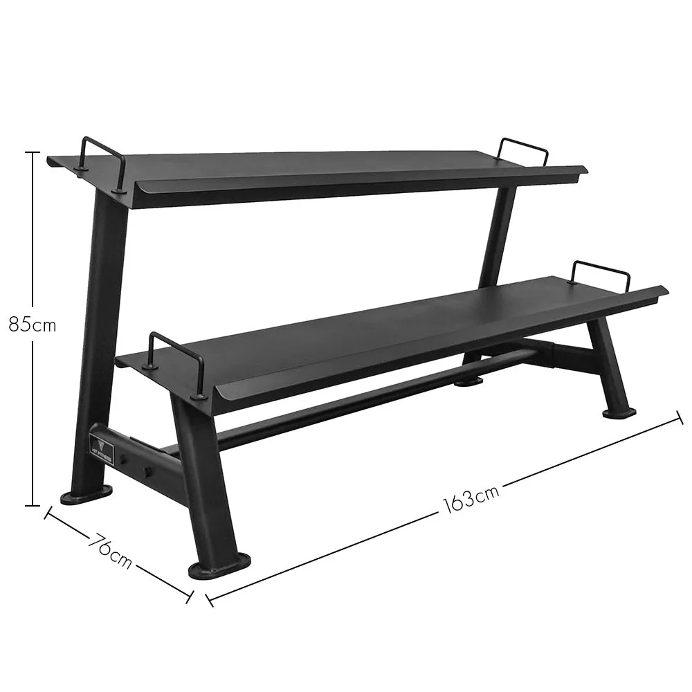 Hit Fitness Premium Dumbbell Rack | 2 Tier, Ab Wheel, Cable machine attachments, Racks,Cages,Squat Stands