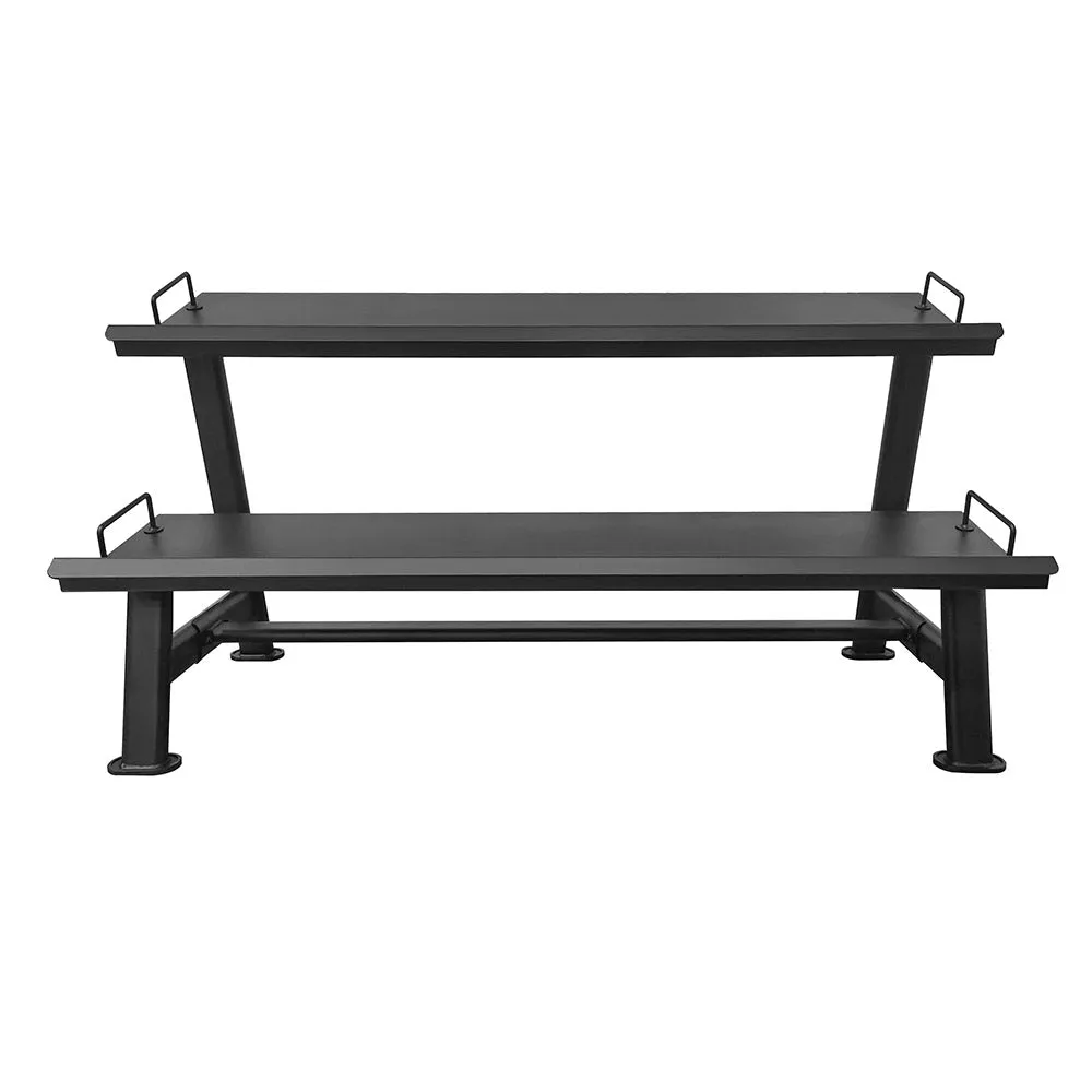 Hit Fitness Premium Dumbbell Rack | 2 Tier, Weight Plates