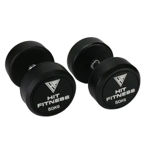 Limited Time Hit Fitness Round Rubber Dumbbells | 50kg Crowd Favorite, Handles, Rowing machine for small spaces, Upper Body Machines
