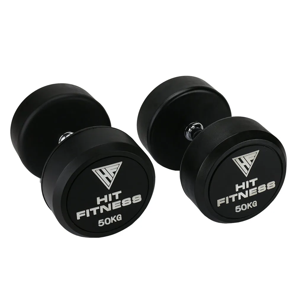 Limited Time Hit Fitness Round Rubber Dumbbells | 50kg Crowd Favorite, Handles, Rowing machine for small spaces, Upper Body Machines