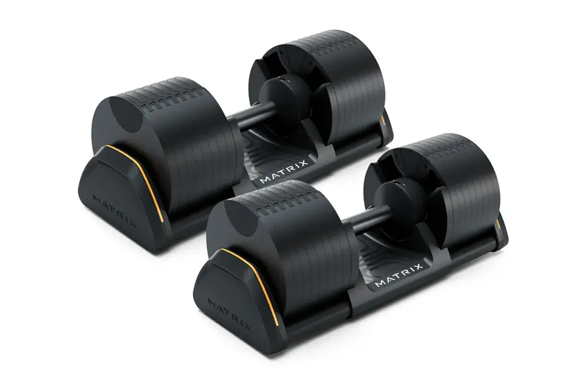 Matrix DB80 80lb Adjustable Dumbbells, Push up bars, Dual Stations, New Year workout sale