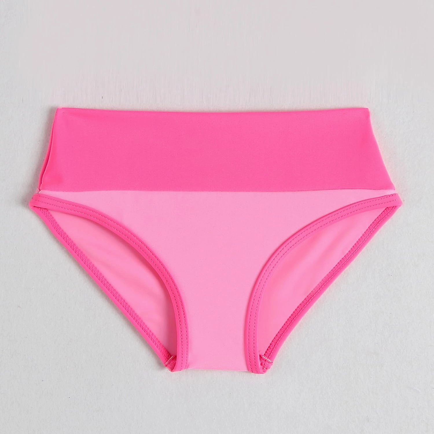 Little Girl Swimsuit Casual Swimwear Kids Two Piece Color Block Bathing Suits Beach Bikini Set 3-8 Years