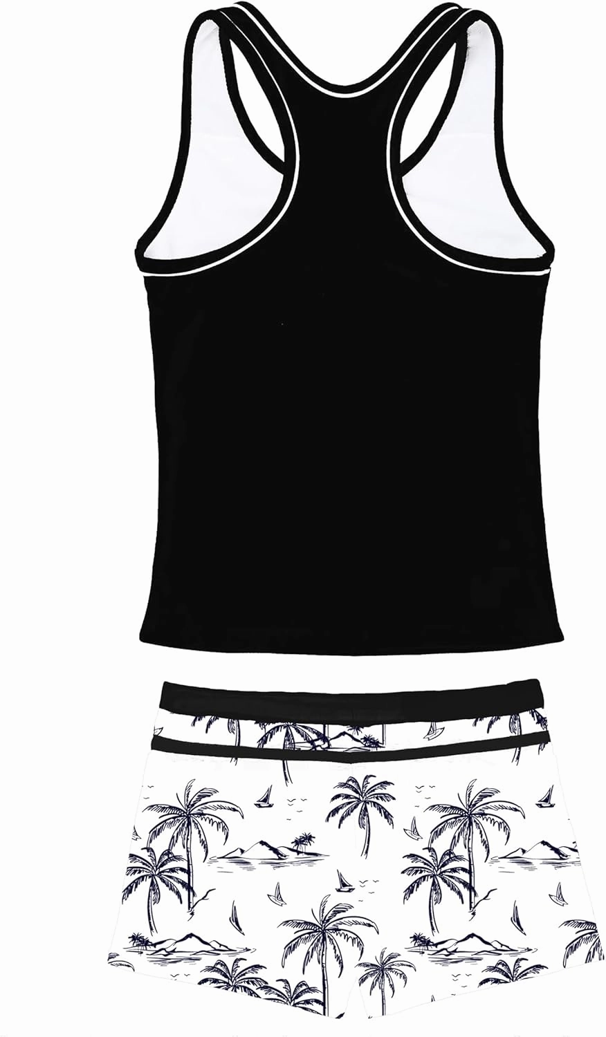 Little Girls' Summer Swimwear Two Piece Boyshort Tankini Kids Swimsuit