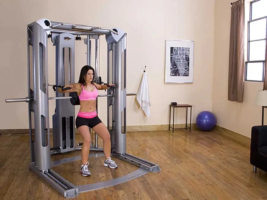 BodyCraft Jones Platinum Smith Cage, Spin bike with monitor