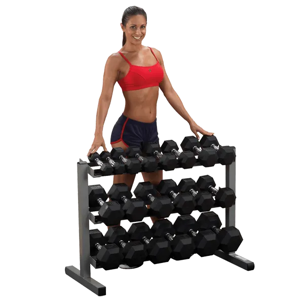 GDR363 40" 3 Tier Dumbbell Rack, Smith machine home gym, Boxing,MMA