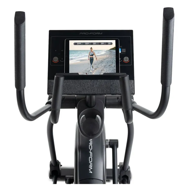 Proform Carbon EL Elliptical Cross Trainer, Yoga Props, Rubber Hex Dumbbells, Parallettes