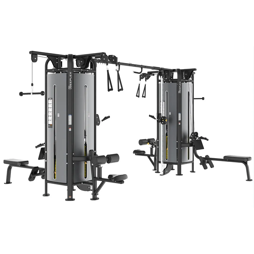 Loved by Thousands Reeplex Commercial 8 Station Jungle Gym with 150kg Heavy Weight Stacks Steal the Spotlight, Pilates Reformers