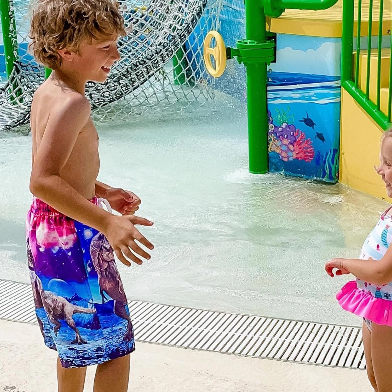 Lovekider Boys 3D Printed Funny Swim Trunks Casual Quick-Drying Beach Pant Sports Running Swim Surf Board Shorts 3-12 Years