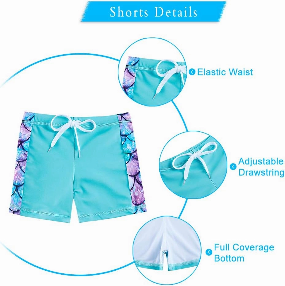 Lovekider Girls Swimsuits Two Piece Rash Guard Set Short Sleeve Bathing Suit Liner Swimwear with UPF 50  Sun Protection 3-12T