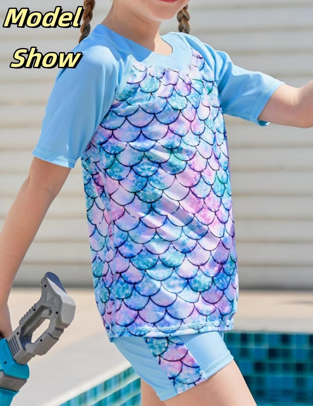 Lovekider Girls Swimsuits Two Piece Rash Guard Set Short Sleeve Bathing Suit Liner Swimwear with UPF 50  Sun Protection 3-12T