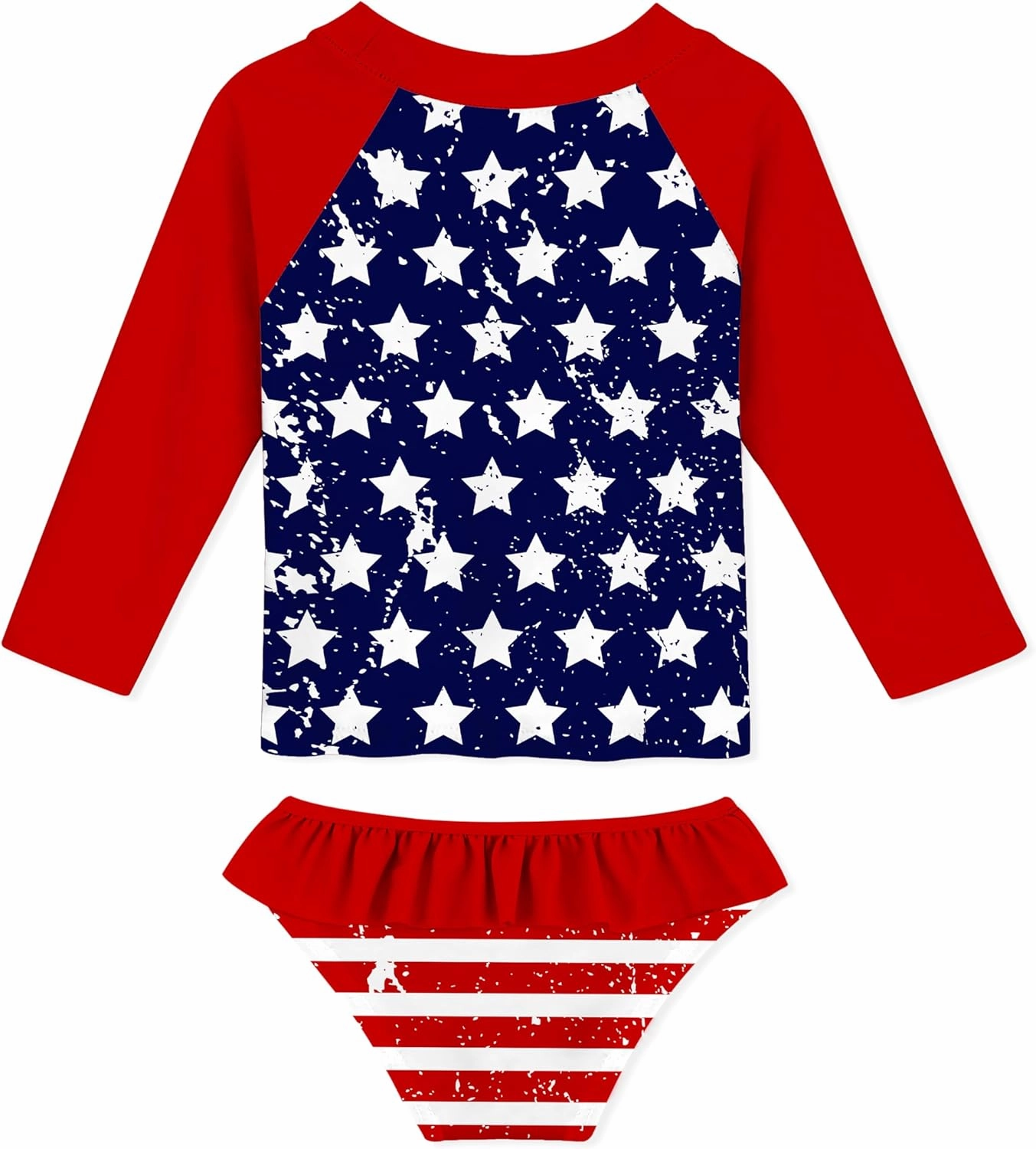 Lovekider Little Girls Swimsuits Two Pieces Swimwears Rash Guard Set Long Sleeve UPF50  Bathing Suit for Beach 2-10T