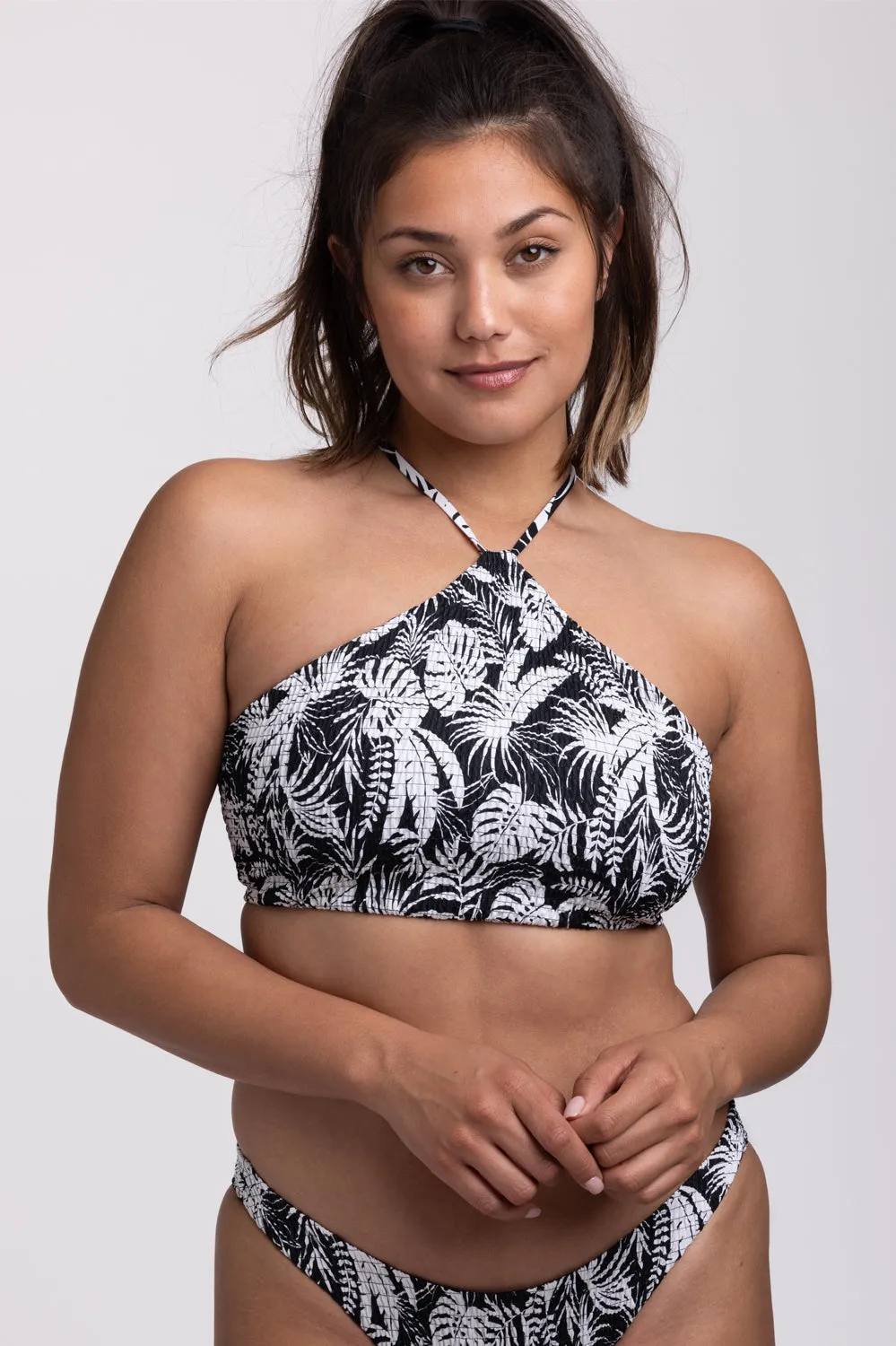 Luna Smocked Bikini Top - Tropicana