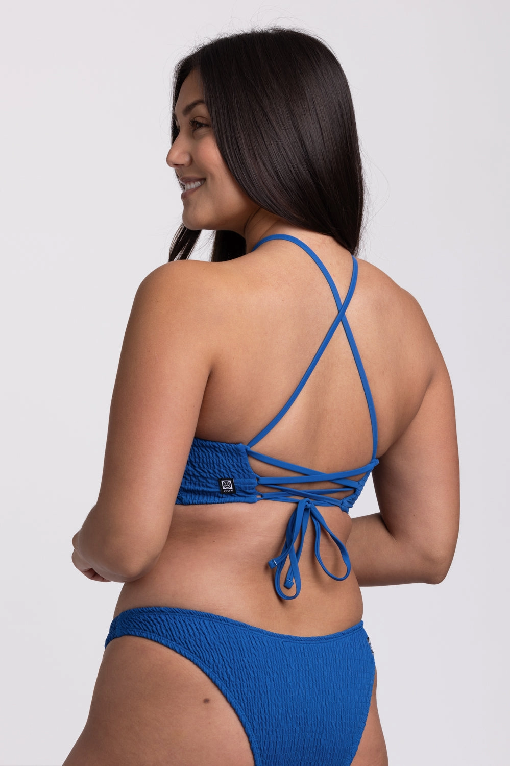 Luna Smocked Bikini Top - Bluewave