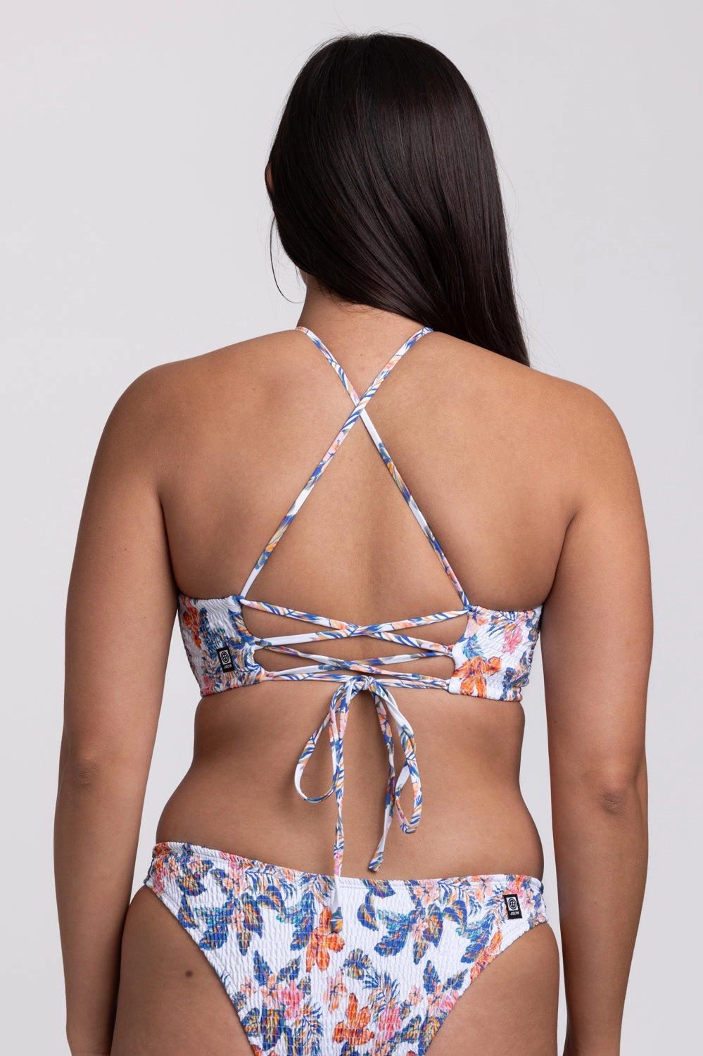 Luna Smocked Bikini Top - Flora Tiki
