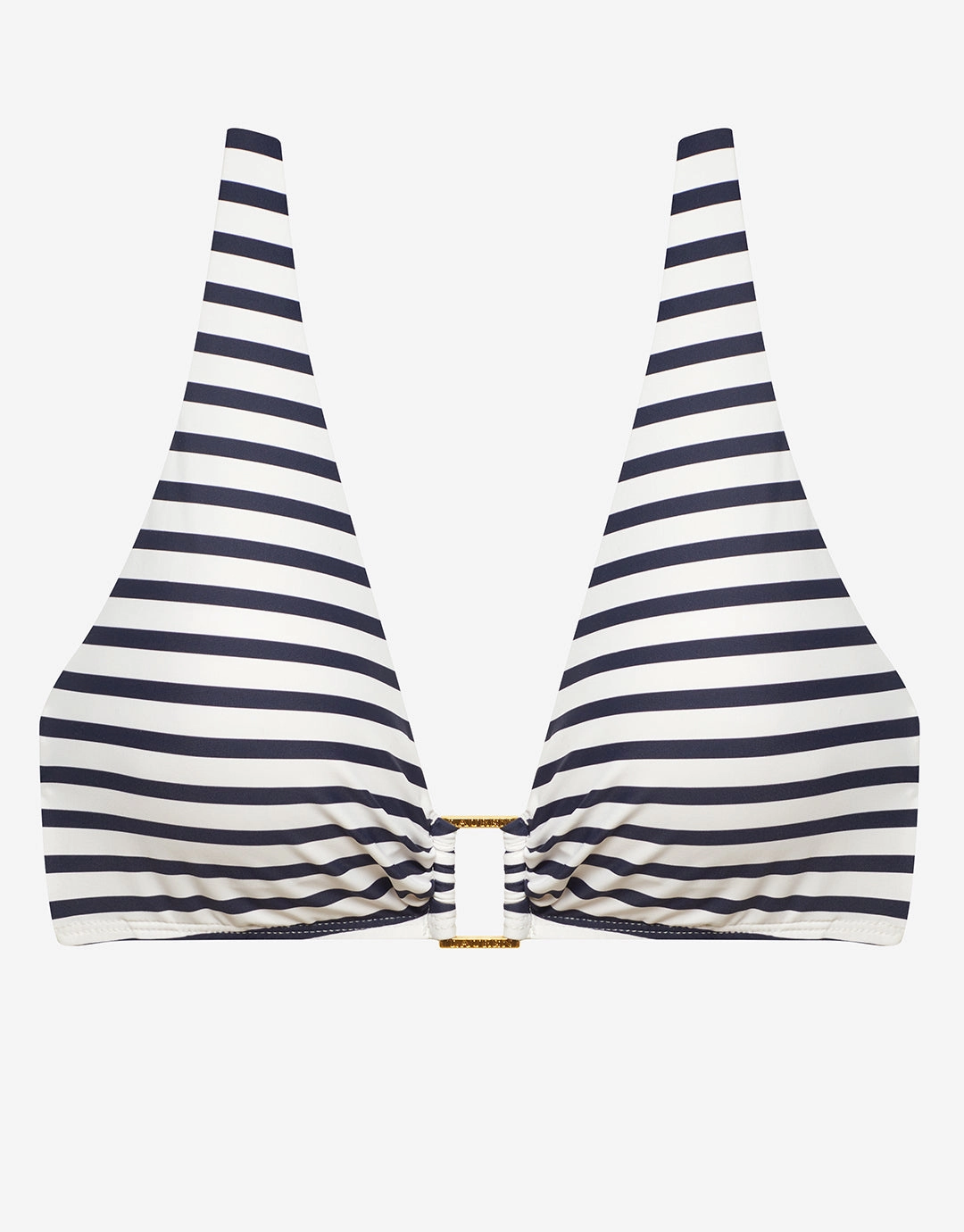 Luxe Stripe Ring OTS Bikini Top - Navy White
