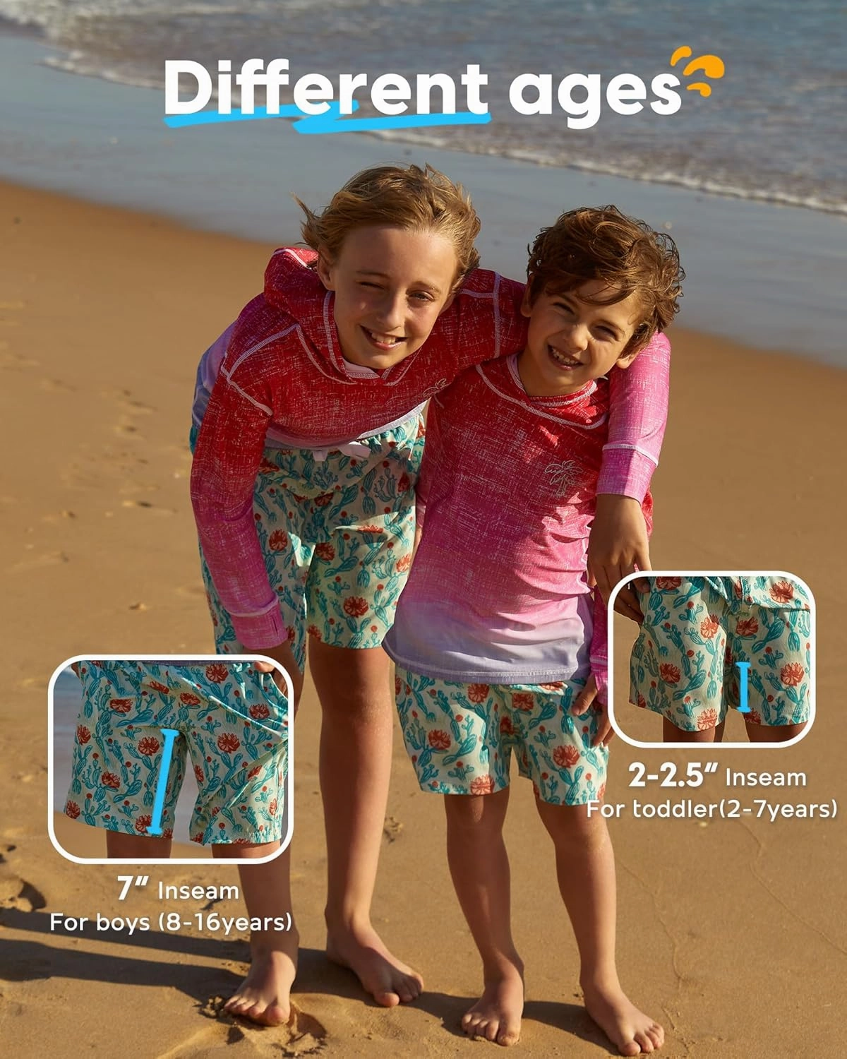 maamgic Boys Swim Trunks Stretch Quick Dry Swim Shorts Kids Bathing Suits Toddler Boy Swimsuit Swimwear