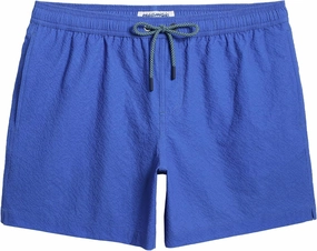 maamgic Men's Swim Trunks 5.5 inch Seersucker Beach Shorts Quick Dry Bathing Suits with Mesh Liner