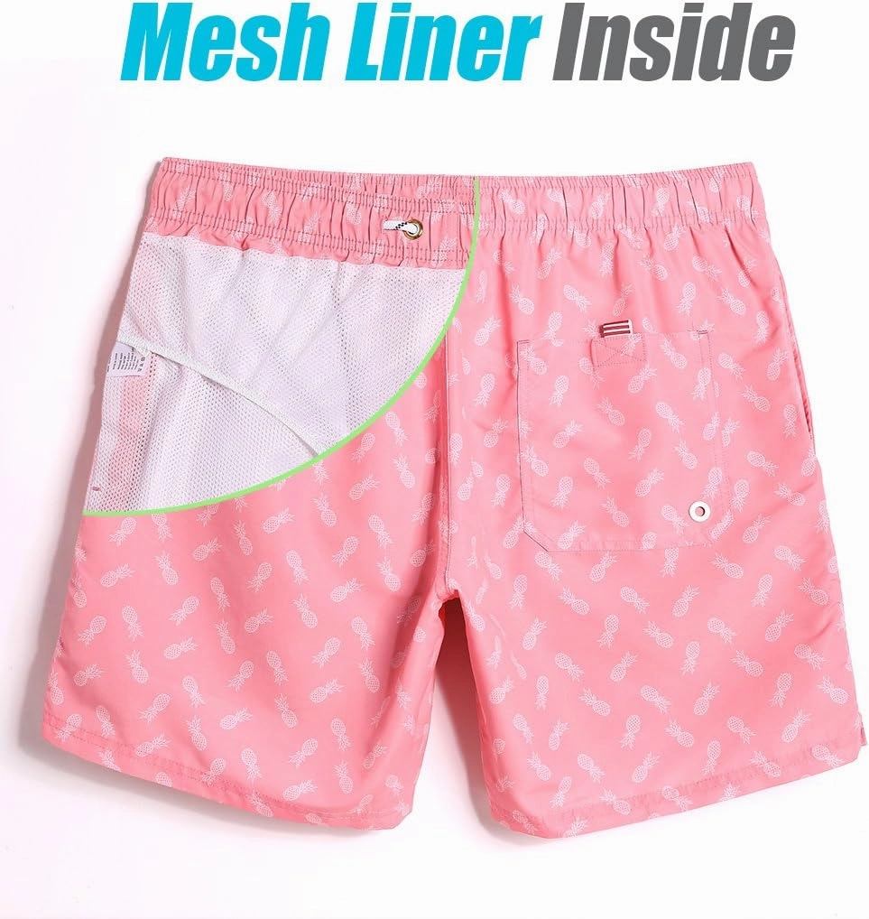 maamgic Mens Slim Fit Swim Shorts Swim Trunks 7 inch Quick Dry Mens Bathing Suits with Mesh Lining