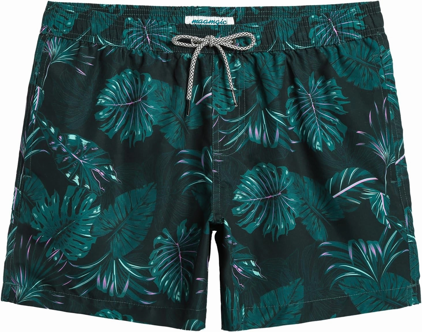 maamgic Mens Swim Trunks 5" Quick Dry Beach Shorts Bathing Suits with Mesh Lining Pockets