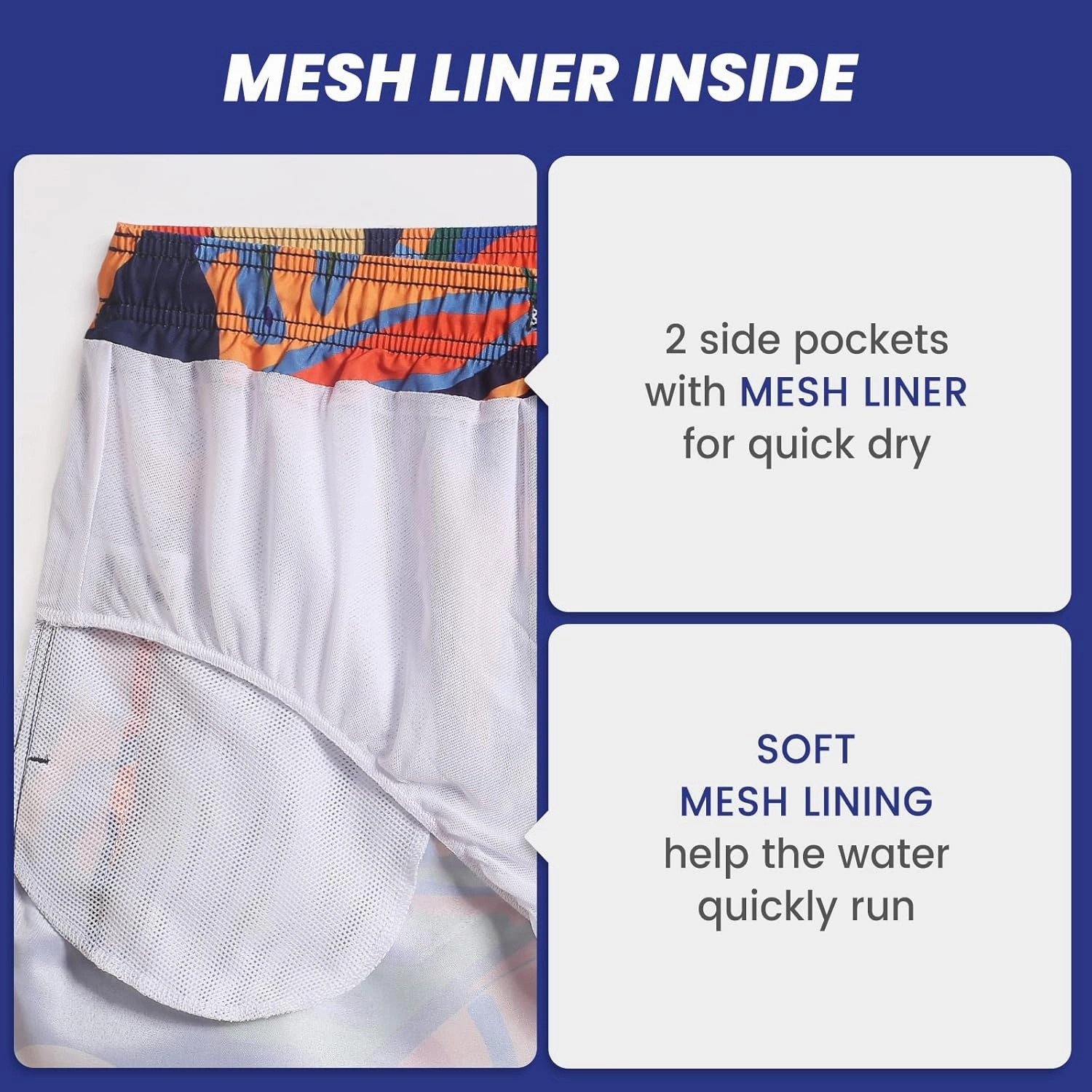 maamgic Mens Swim Trunks 5" Quick Dry Beach Shorts Bathing Suits with Mesh Lining Pockets