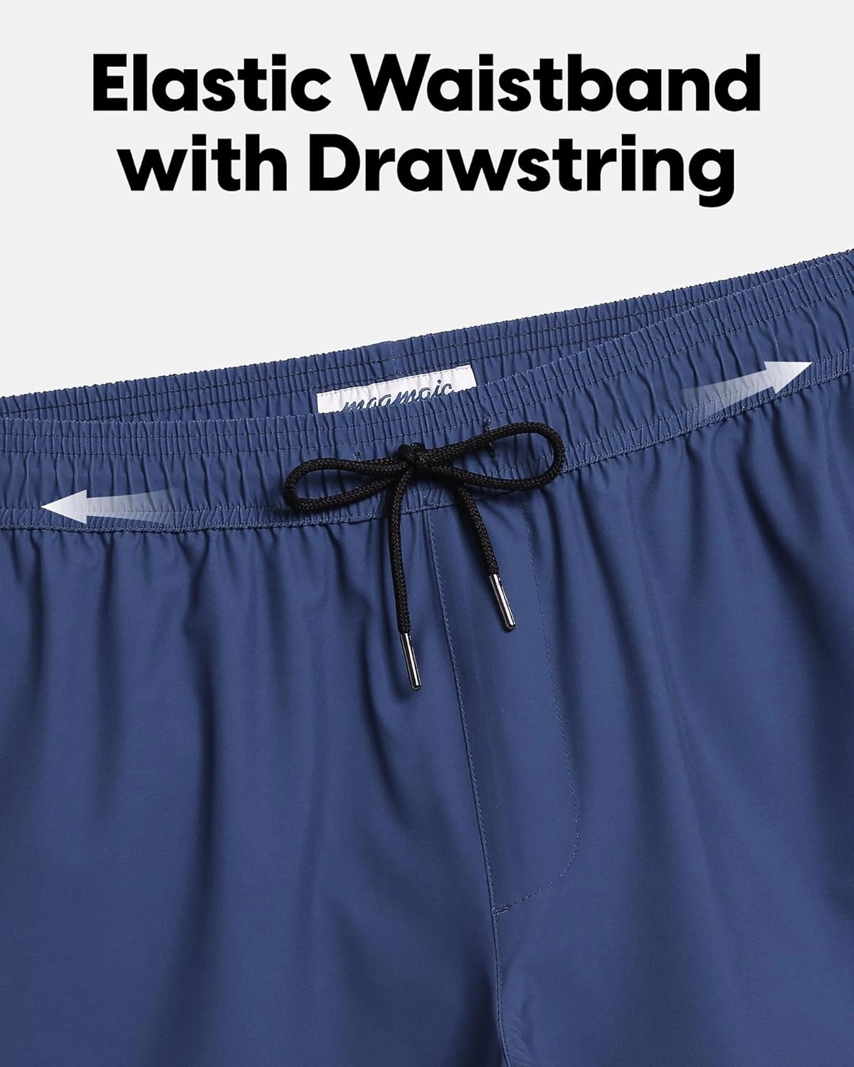 maamgic Mens Swim Trunks 5" Quick Dry Beach Shorts Stretch Swimming Trunks Shorts with Mesh Lining Zip Pockets