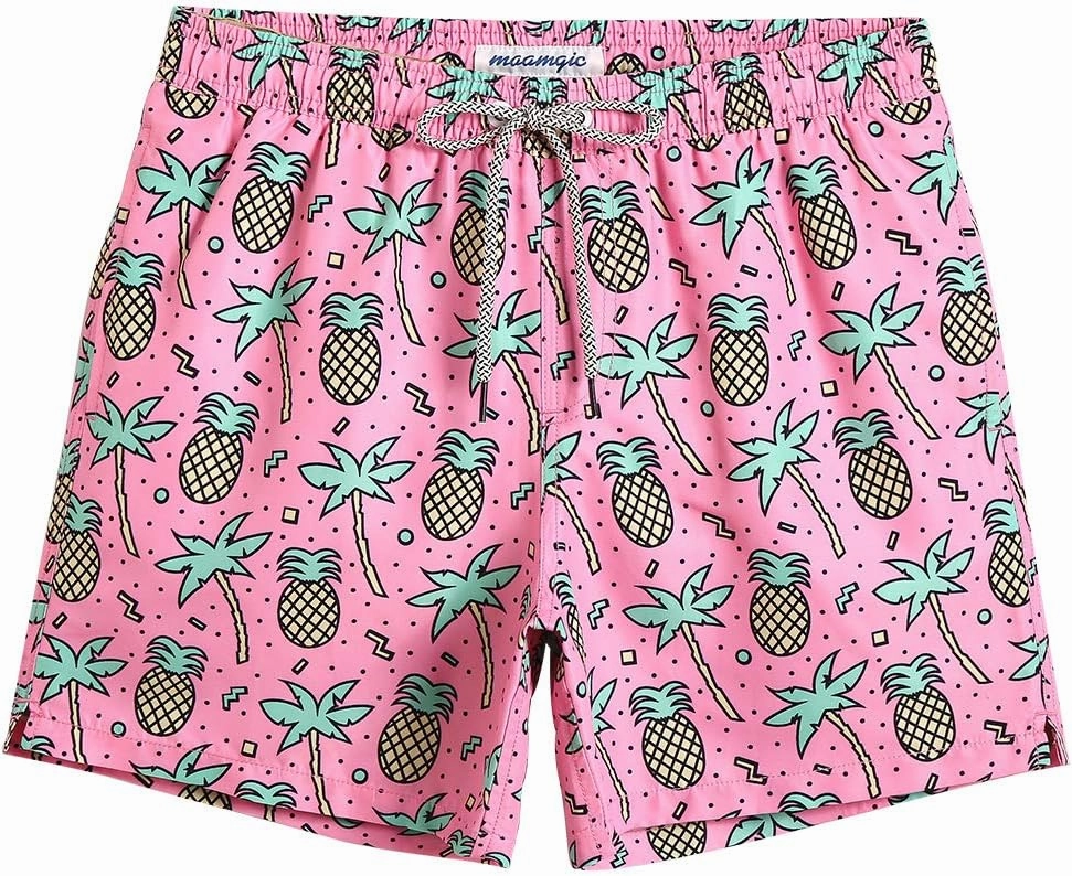 maamgic Mens Swim Trunks 5" with Mesh Lining Quick Dry Bathing Suits for Men Swim Shorts Swimwear
