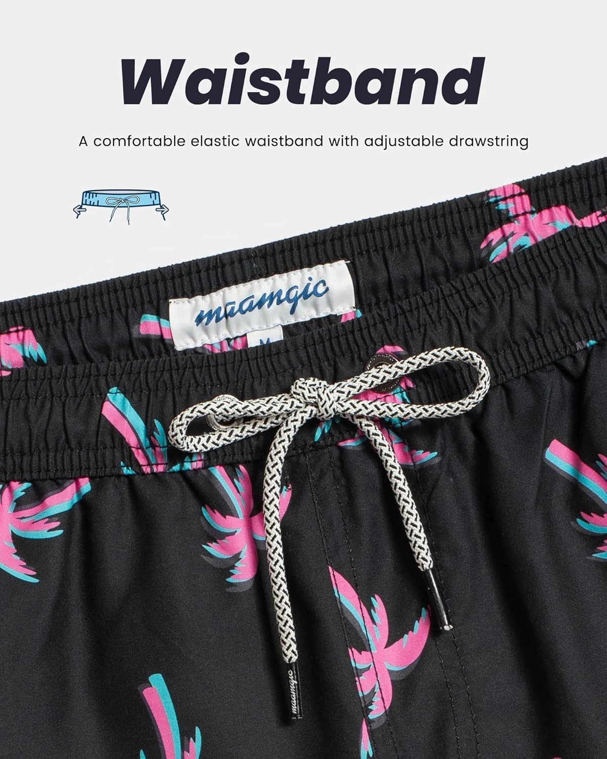 maamgic Mens Swim Trunks Quick Dry Swim Shorts with Mesh Lining Funny Swimwear Bathing Suits 7inch