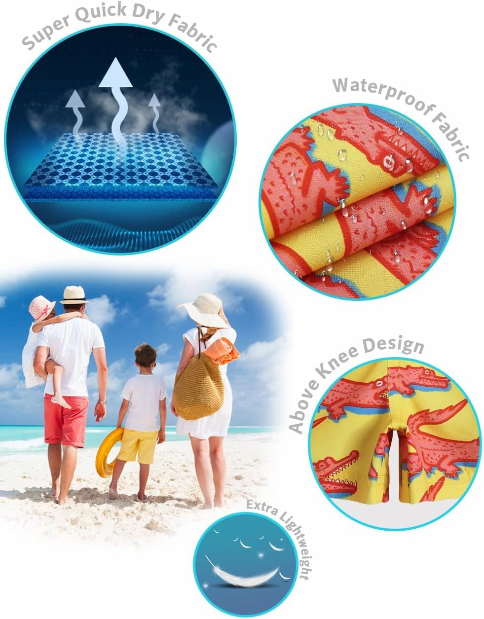 maamgic Swim Trunks Boys Toddler Bathing Suits for Kids Swimwear Baby Boy Swimsuit Boys Swim Shorts