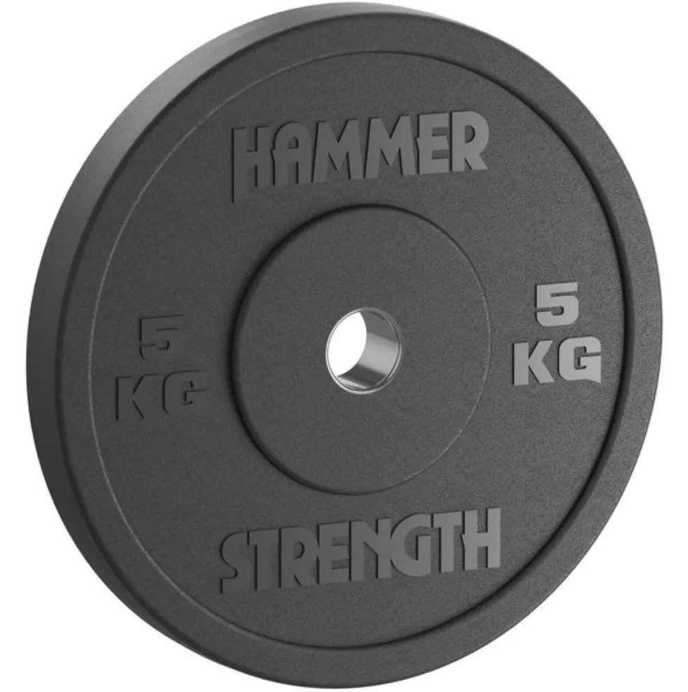 Hammer Strength Standard Rubber Bumper Plates, Olympic Frisbee Rack, Front Drive
