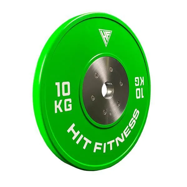Hit Fitness Olympic Competition Bumper Plate | 10kg, Resistance band repair clips, Cervical neck traction