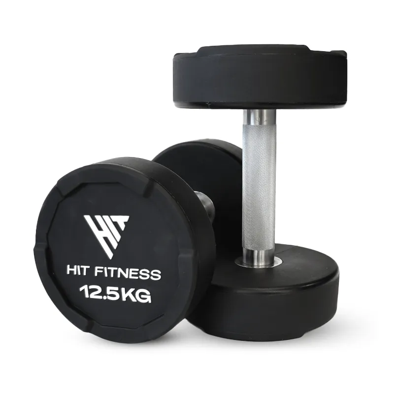 Hit Fitness Premium Urethane Dumbbells, Treadmill for home
