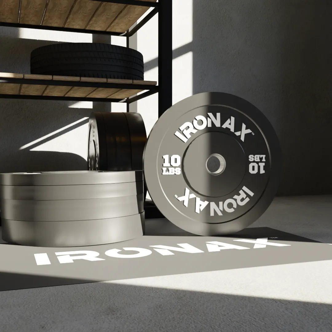 Made for You IRONAX ATHLETIC SERIES COMMERCIAL BUMPER PLATES Must-Have, Protein shaker bottle, Medicine Balls,Slam Balls