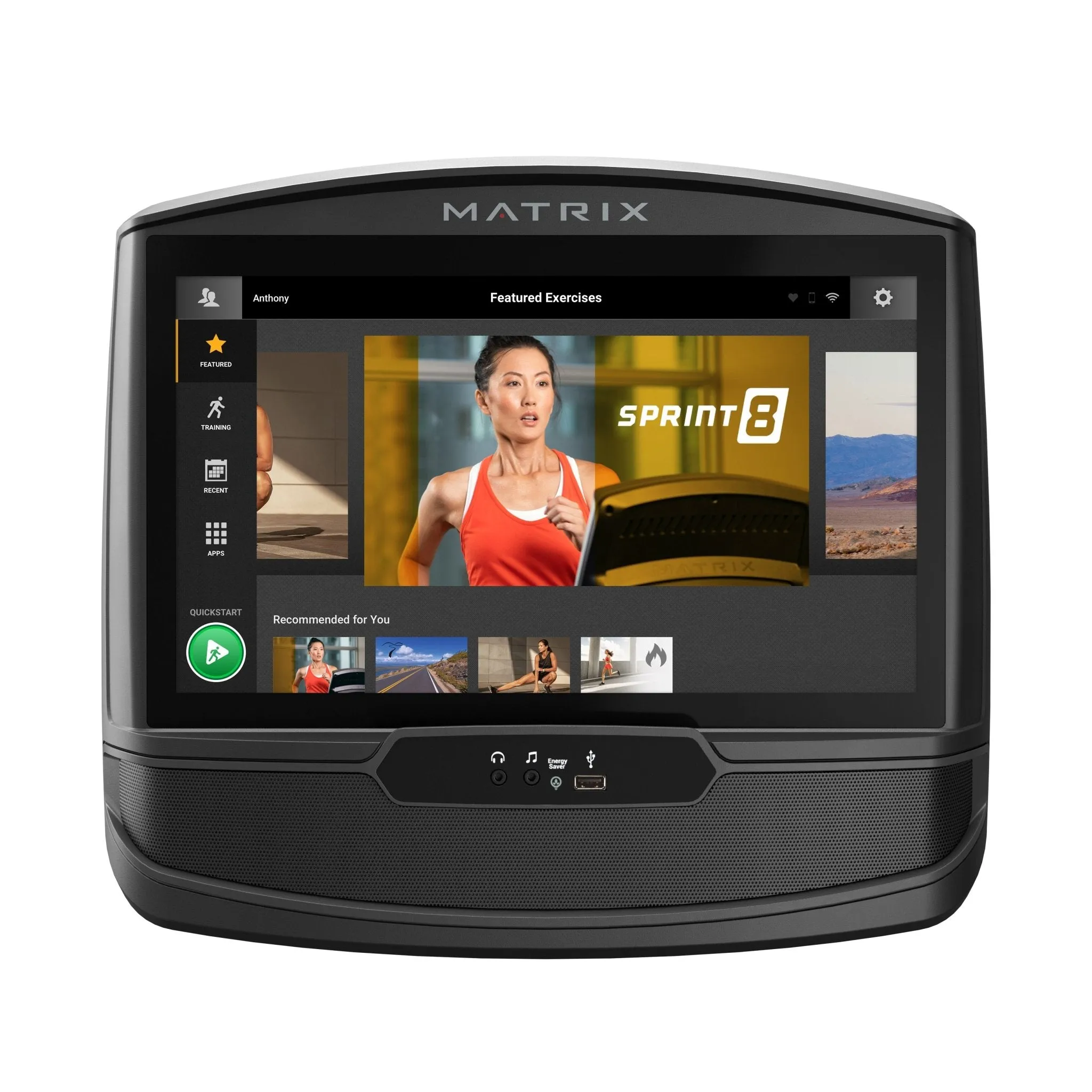 Matrix T30 XIR Treadmill, Family yoga mat set, Gym water bottle, Collars