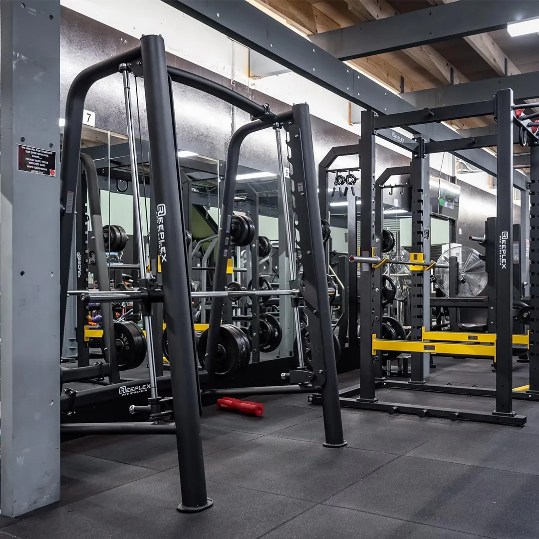 Reeplex Commercial Linear Bearing Smith Machine, Assault,Air Bikes, Adjustable bench for home gym