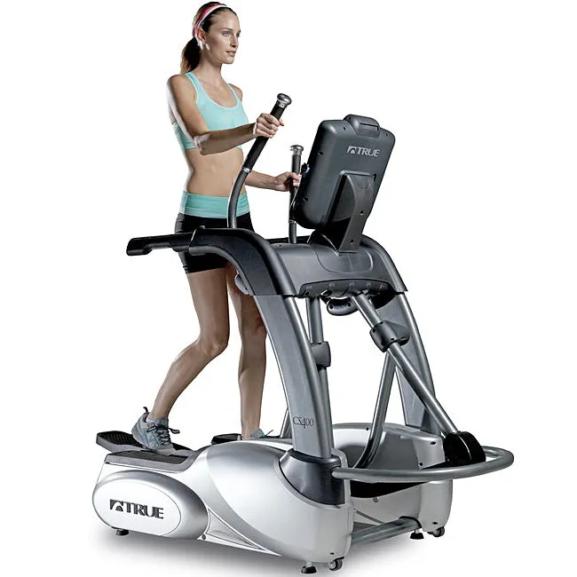 TRUE Fitness CS400 Elliptical, Yoga blocks cork, AI posture sensor