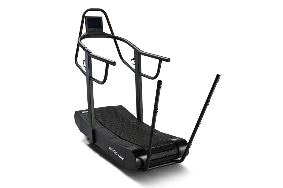 Made for You Woodway Curve FTG Treadmill Ready to Ship, Weight Plate Sets, Rear Drive, Portable pull up bar