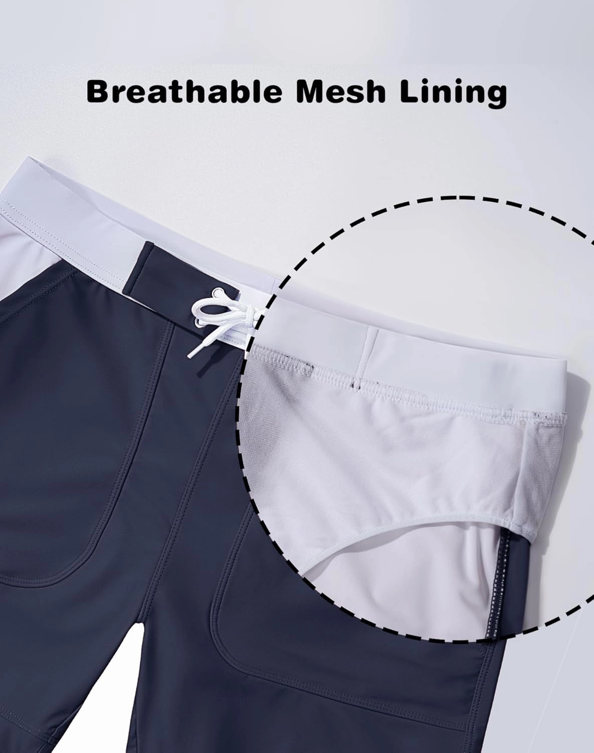 MAGNIVIT Men's Swimwear Swimsuits Solid Basic Long Swim Sport Trunks Board Shorts with Pockets