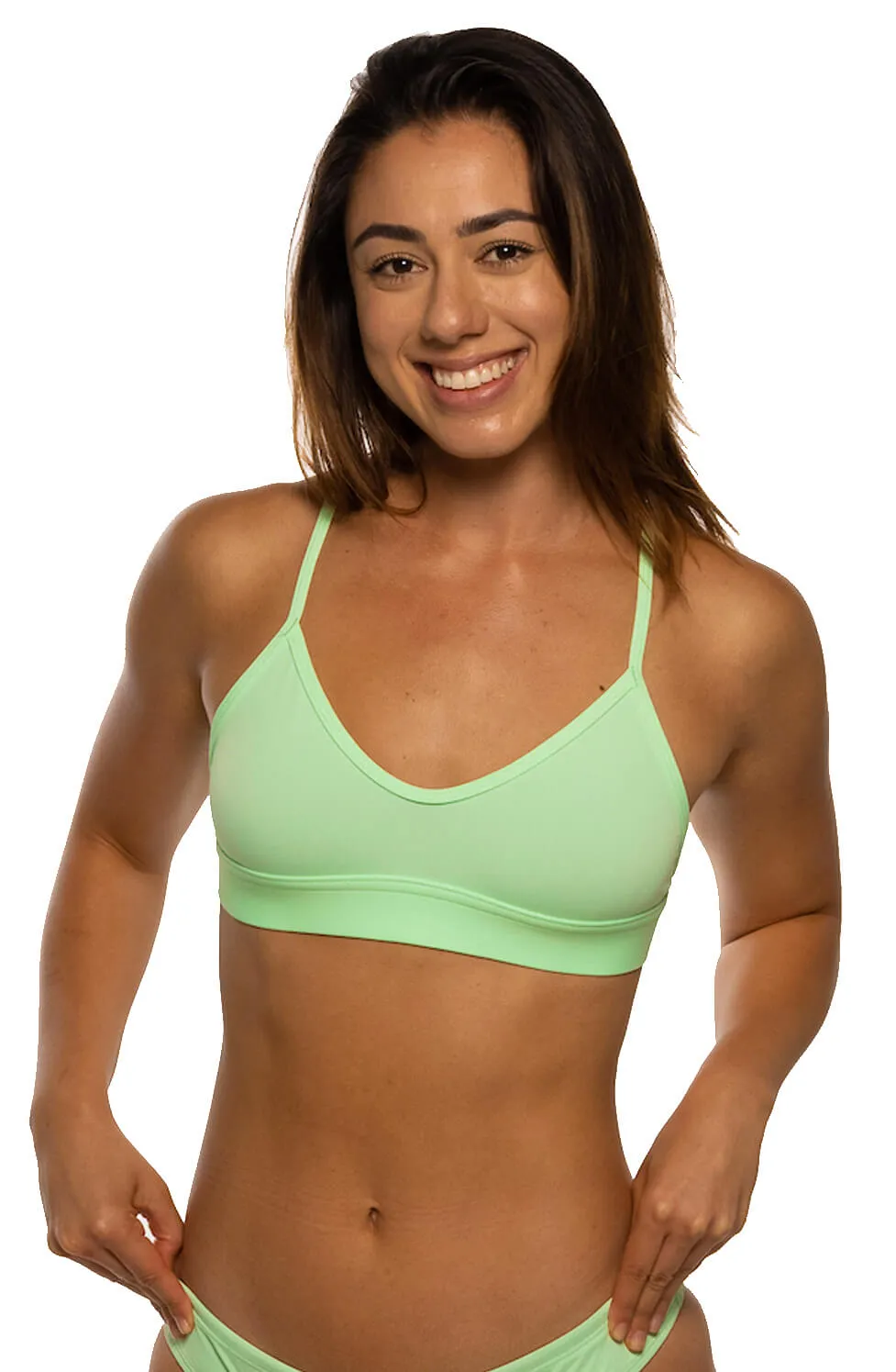 Mara Hybrid Bikini Top - Mint