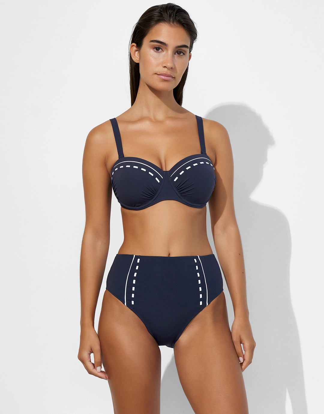Marine Mindset High Waist Bikini Pant - Skipper Blue