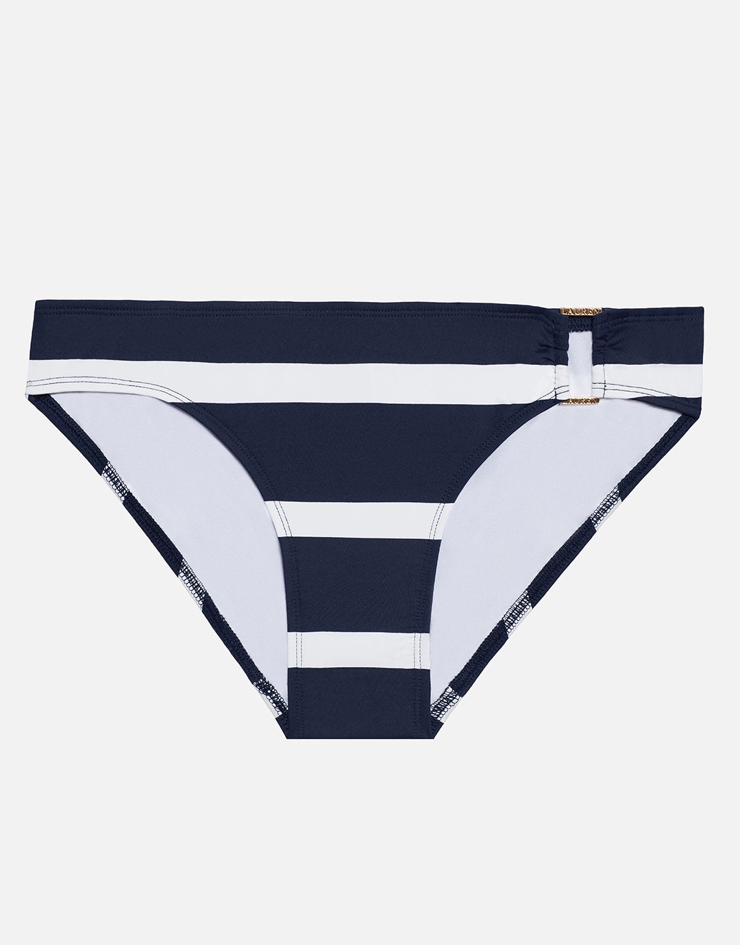 Mariner Stripe Ring Hipster Bikini Pant - Navy and White